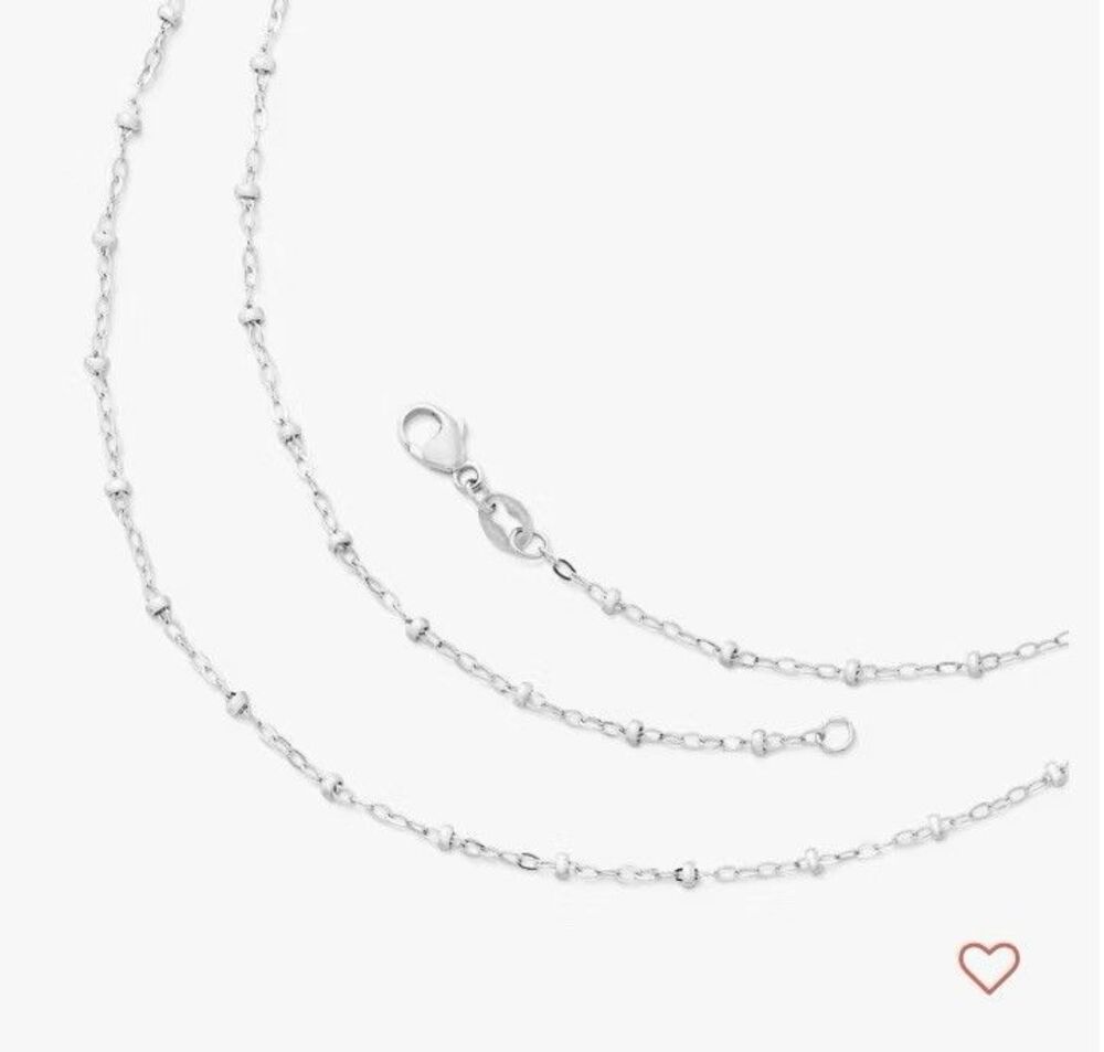 NWT James Avery Forged Beaded Chain 18”